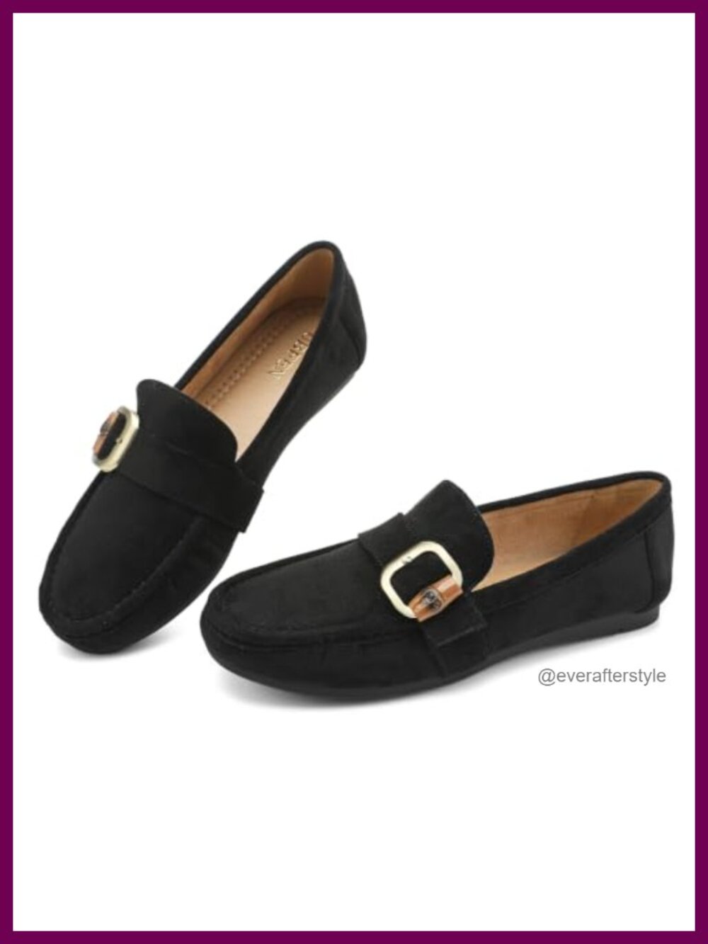 Womens Faux Suede Penny Loafers Comfortable Walking Flats Non Slip